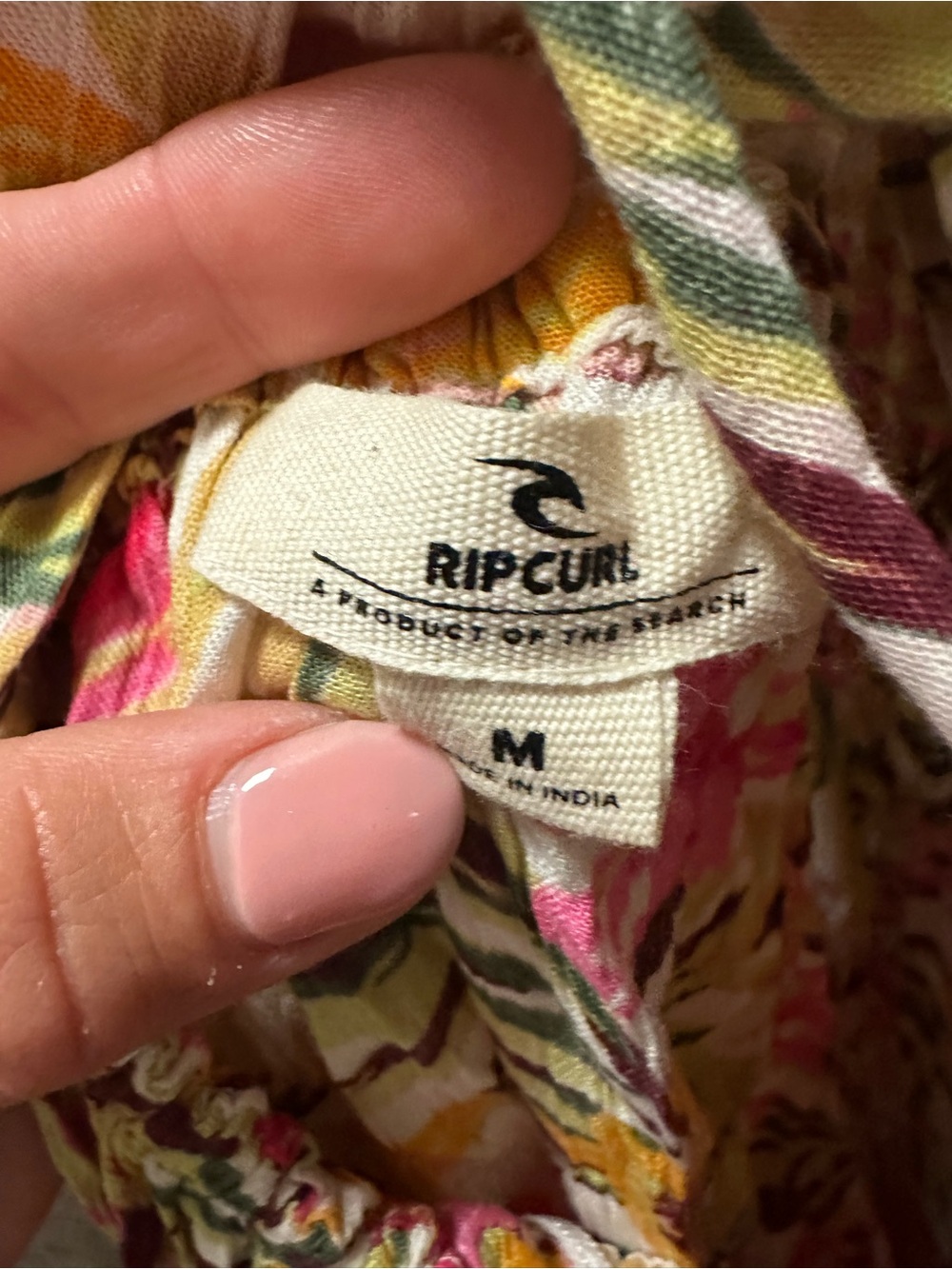 Rip Curl Floral Open Back Mini Dress – Size Medium - Picture 7 of 7